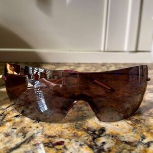 Maui Jim rimless garnet sunglasses